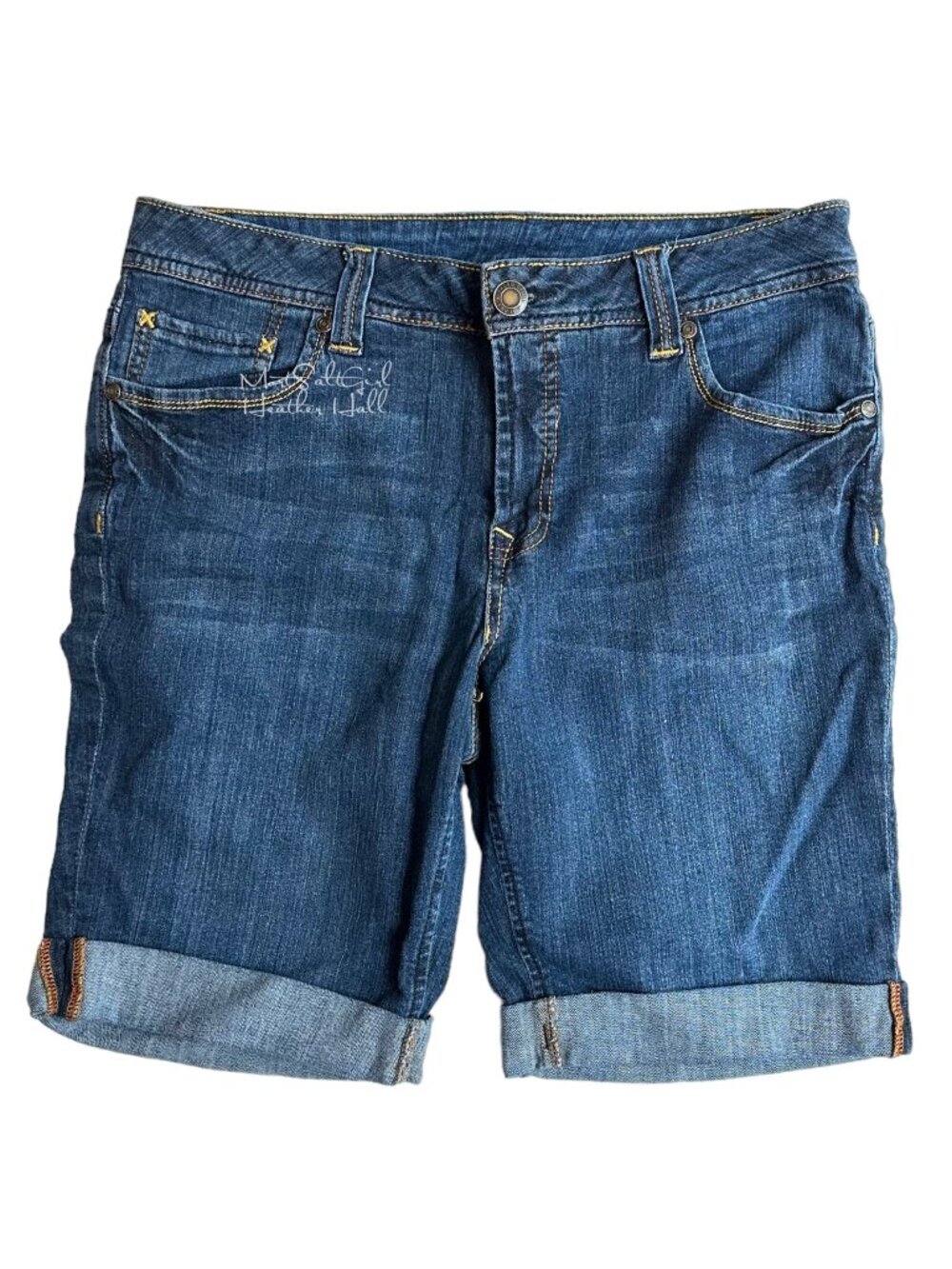 Faded Glory Y2K Cuffed Bermuda Shorts Size 12